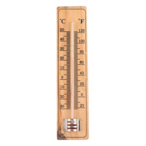 Termometer Ruangan Indoor Outdoor Kayu alat ukur Suhu Ruangan